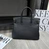 Gold Button Silver Cowhide Togo-202530 Genuine Leather Women's Bag Portable