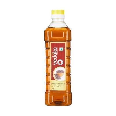 Vedaka Cold Pressed Mustard Oil | Cooking Oil | Contains Omega- 3 PUFA | 100% Vegetarian Kachi Ghani Oil | 1 Litre