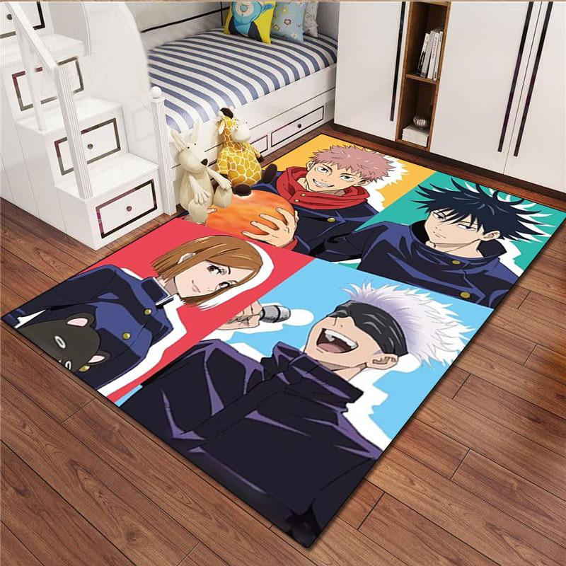 Jujutsu Kaisen Characters Home Carpet Office Decorative Carpet For Living Room Bedroom Door Mat Floor Rug Computer Chair Area Rug
