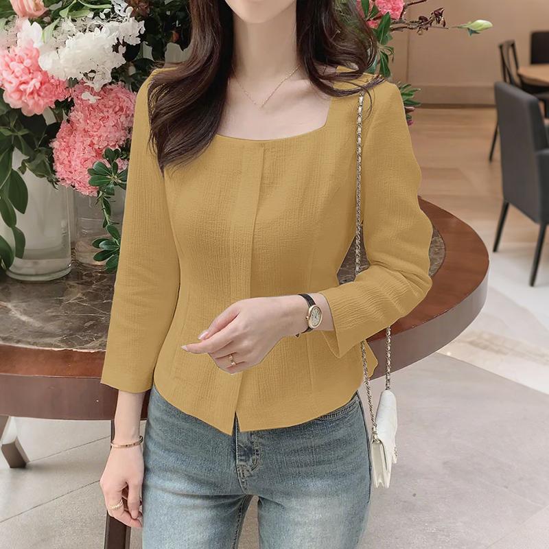 

ZANZEA Женская повседневная тонкая блузка с квадратным вырезом и длинным рукавом 5XL