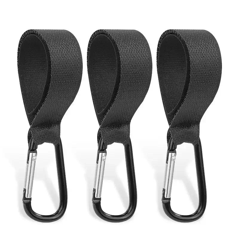 2PCs baby stroller hook clip aluminum alloy carabiner cart organizer diaper bag shopping pram hook hanger stroller accessories