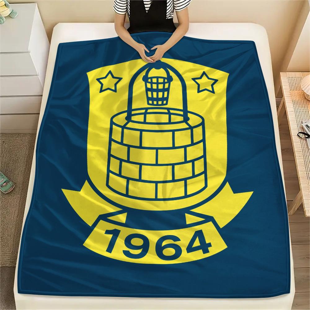 Brøndby IF  Print Flannel Blanket, High quality Comfortable for All Seasons, Home Decor, Warmth and Comfort