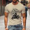 Funny Motorbike T-Shirt Men's Mountain Adventure T Shirt Hip Hop Streetwear Short Sleeve Top Motorcycle Travel Compass Tshirt