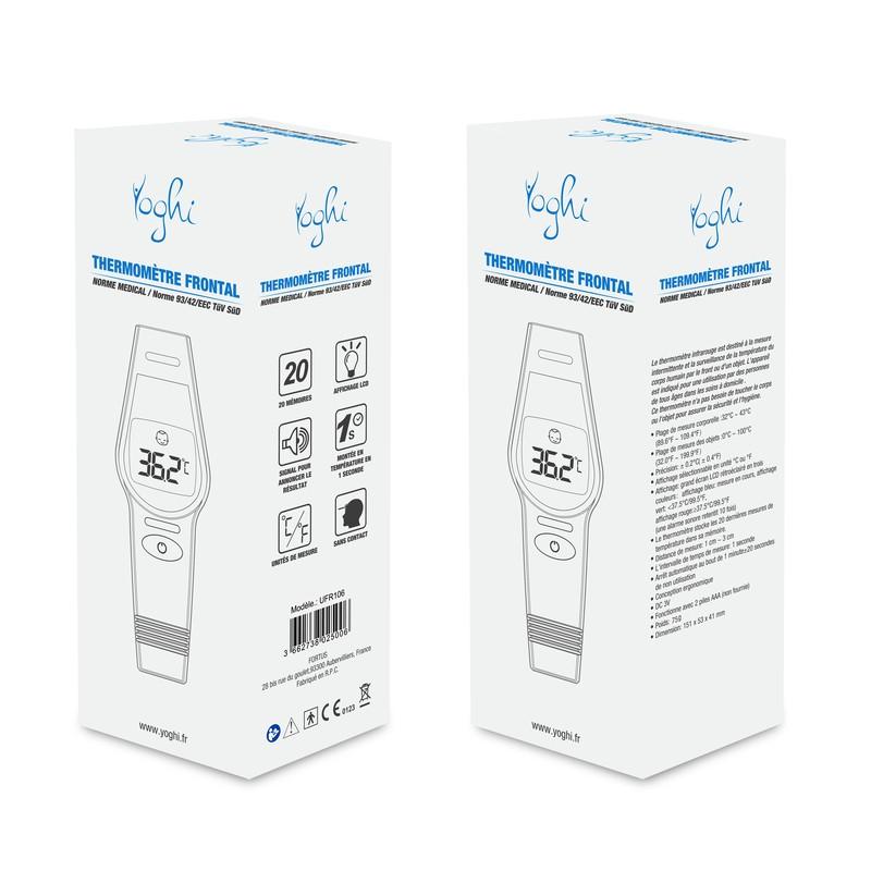 Thermomètre Frontal Numérique – Norme Médical 93-42-eec Ufr106
