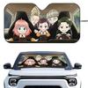 S-Spy X Family Anime Car SunShade Windshield Foldable Three-layer Insulation Sunshade By Suction Cup Blocks UV Rays Sun