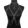 Multi-layer Women Body Chain Metal Bra Body Jewelry Trendy Bikini Waist Chain  Costume Accessories