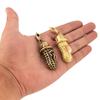 Creative Peanut Key Ring Bead Lanyard Pendant Peanut Key Chain Ornament Brass Pendant DIY Accessory