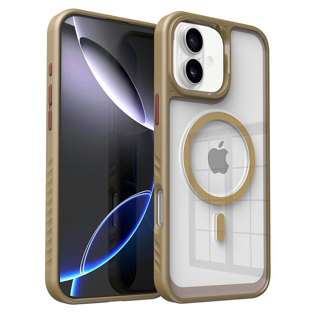 For iPhone 16 Case Compatible with MagSafe TPU+PC Shockproof Phone Back Cover