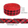 Imitation Linen Linen Ribbon Red Black Lattice Lattice Ribbon Christmas Plaid Ribbon  Gift Wrapping