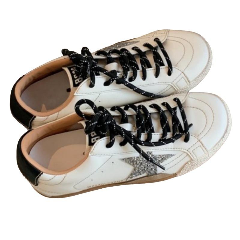 Platform-soled versatile commuter training shoes women's 2025 new casual sports board shoes Forrest Gump white shoes star small dirty shoes