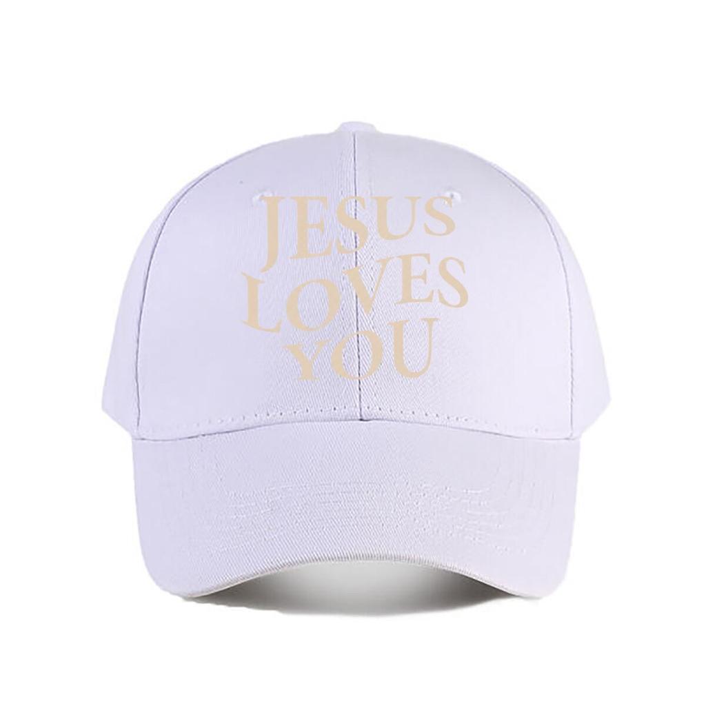 Jesus Loves You Christian Canvas Wall Art Baseball Cap Fashion Unisex Sunhat Womens Outdoor Sports