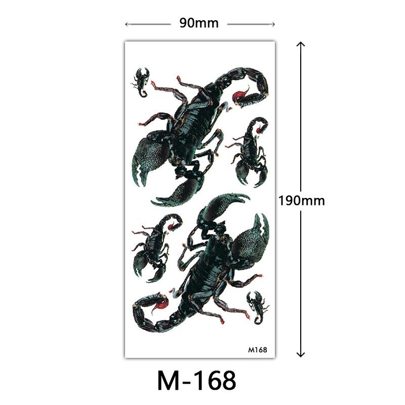 Wasserdichtes dreidimensionales Farbdruck-Tattoo-Sticker, Schmetterling Blume Tier Tattoo