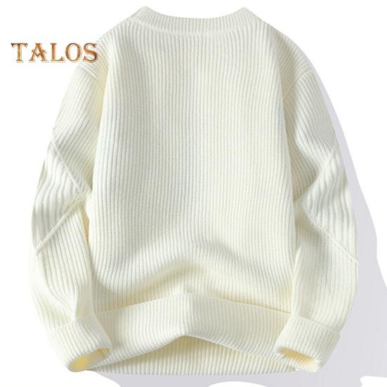 Podzim Zima Muži Svetr Silný Volný Pletený Colorblock Kulatý výstřih Dlouhé Rukávy Svetr Elastické Denní nošení Sport Podnikání Běžné nošení Svetr