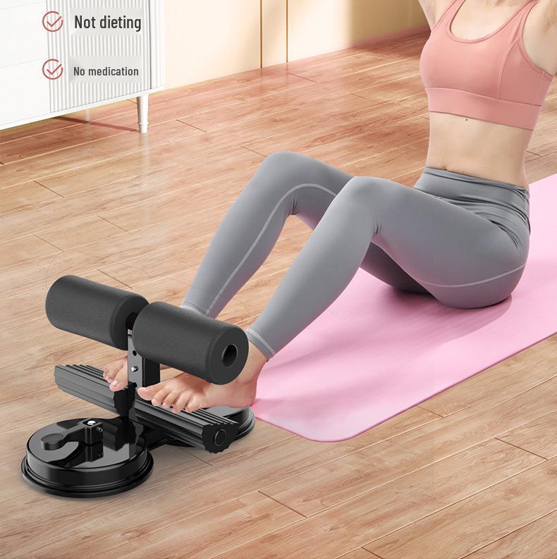 Dual Suction Cup Sit-Up Assistor with Pull Rope for Junior High Ab Workouts
