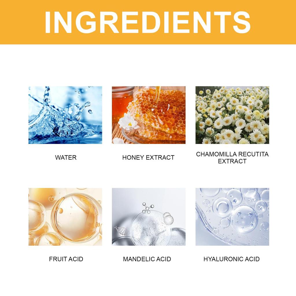 EELHOE Honig Peel-Off Maske Verfeinert Poren und Hellt Fahlen Hautton auf Sanfte Mitesserentfernung Applikatormaske