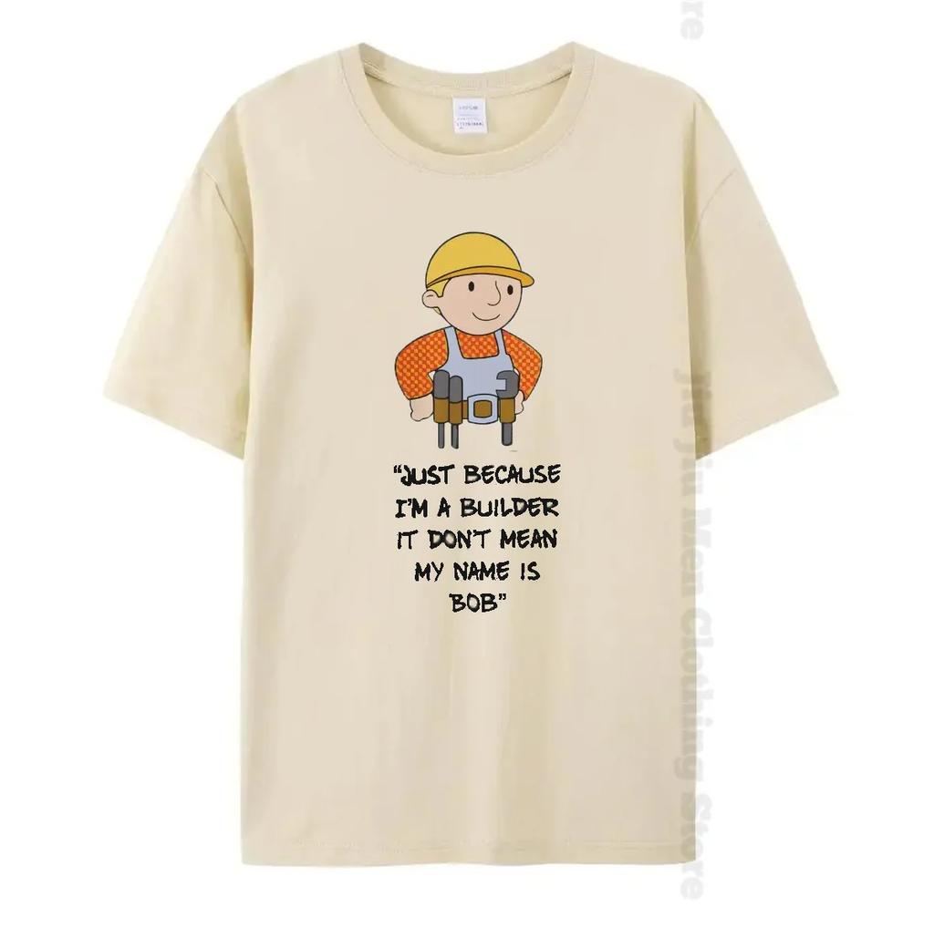 Jen proto, že jsem stavitel, neznamená to, že se jmenuji Bob Stavitel Tričko Grafické bavlněné tričko Harajuku Volné s krátkým rukávem