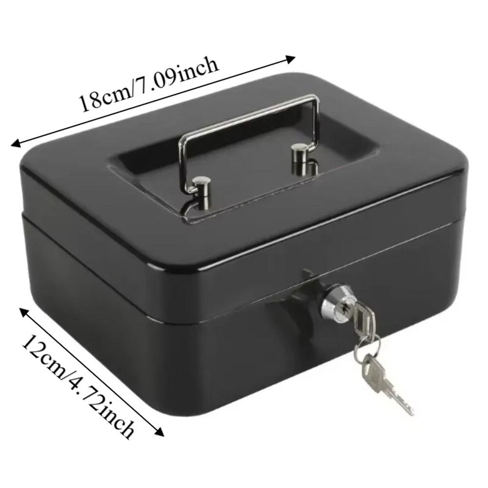Mini Size Portable Key Safe Sturdy Construction Handheld Safe Box Valuables Storage