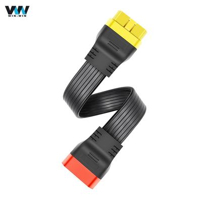 16 Pin Male To Female OBD OBD2 OBDII Extension Cable Work Gasoline Diesel Diagnostic Tool OBD2 Flat 36cm 24awg Connector