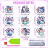 6/8Pcs Diamond Painting Magnets Refrigerator Butterfly Dog for Fridge Whiteboards Car Mailbox Decor for Adults Kids Beginners