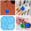 Resin On Top Phone Grip Mold,Holographic Epoxy Resin Casting Mold for DIY Crafts Jewelry Making Round Keychain Mold