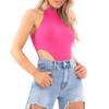 Letnie damskie bez rękawów Halter Romper, seksowny bandaż na szyję Slim Stretch Body