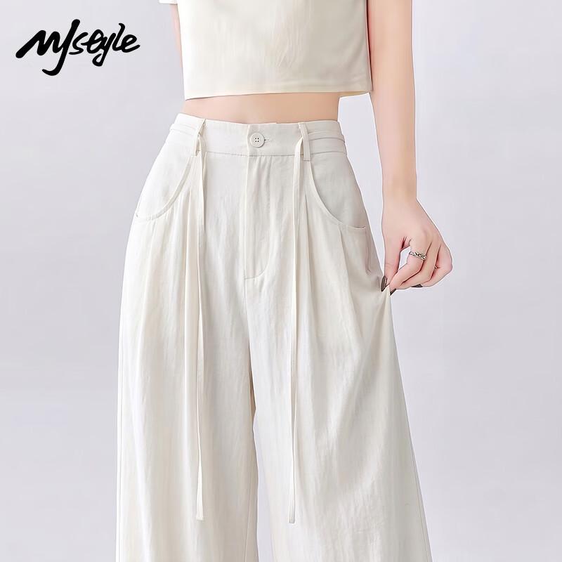 MJ Style Women s Loose Fit Wide-Leg Casual Pants M