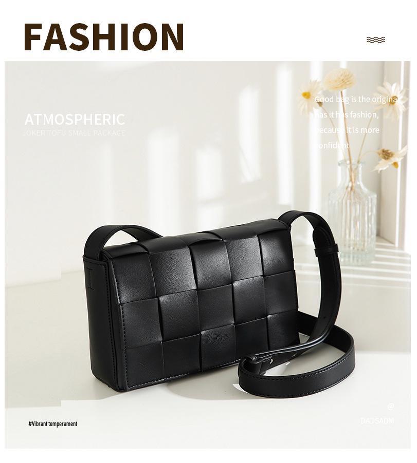 2025 Unisexová ležérní tkaná crossbody taška - Módní malý čtvercový design