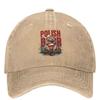 Polish Bober Meme Washed Denim Baseball Cap Adjustable Outdoor Casual Snapback Hat