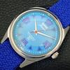 HAND-WINDING HMT JANATA INDIAN MENS SKY BLUE DIAL WATCH A600238-5