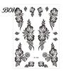 Event Makeup Tattoos Temporary Stickers, Fake Body Arm Chest Shoulder with Black Lace Flower Waterproof Pattern, Non-Irritating Art Sticker