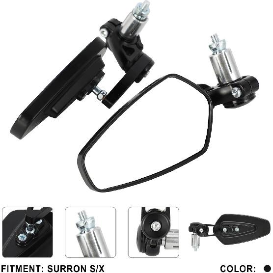 

Motorcycle Rear View Side Mirror Handlebar Mirrors CNC for Surron Sur Ron LBX E-Ride Pro SR S SS 2.0 3.0 Talaria Sting MX3/R MX4 Talaria X3 XXX X