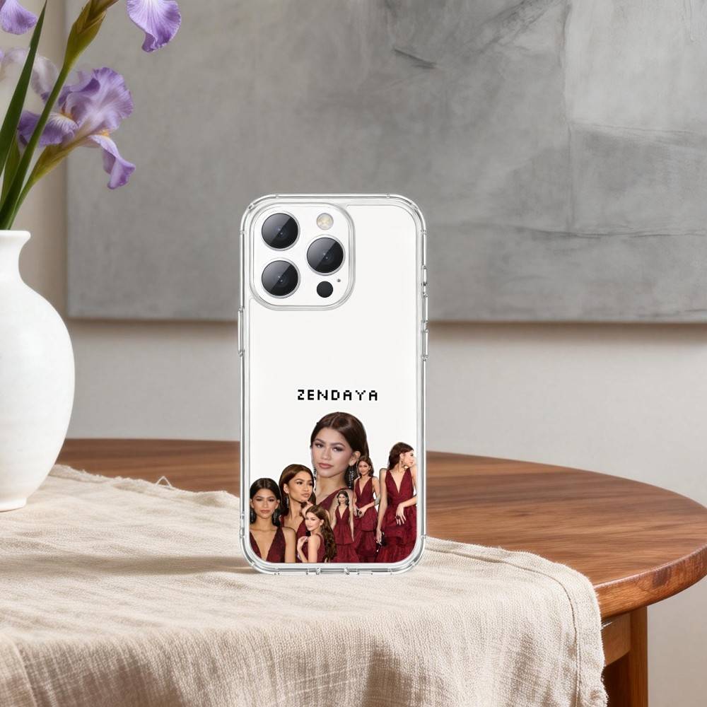 futuristic-chic Zendaya Actress Phone Case For iPhone 17 16 15 14 13 12 11 Mini Pro Max Plus Transparent Cover