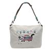 Large capacity spring and summer cat embroidery bag waterproof portable messenger bag shoulder bag shopping bag cartoon nylon bag female