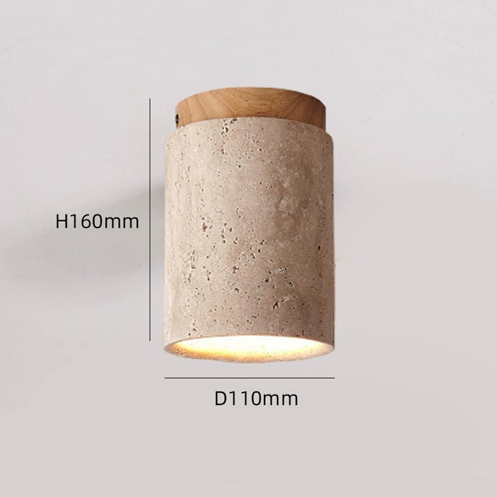 Modern Style Wabi Sabi Pendant Lamp New Yellow Travertine LED Lamp for Bedroom Lobby Restaurant Hotel Aisle Corridor