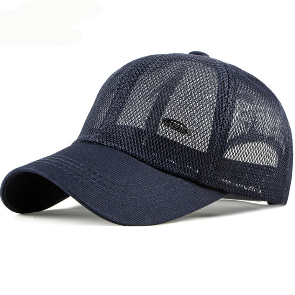 HT4757 Spring Summer Mesh Trucker Cap Men Women 6 Panels Baseball Hat Classic Breathable Baseball Cap Male Female Snapback Caps