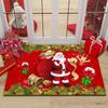 Christmas Floor Mat Crystal Velvet Porch Dustproof and Wear-Resistant Doormat Holiday Decorative Mat  Home Decor