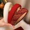 Hochwertiges rotes Neujahrs-Haarband für Damen, Retro-Haarspange, Weihnachts-Haarband Haarschmuck