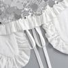 Dekoratives Pailletten-Umhang-Falschkragen für stilvolle Damen Elegantes gefaltetes Rüschen-Mini-Schal-Tuch für Partys und Hochzeiten