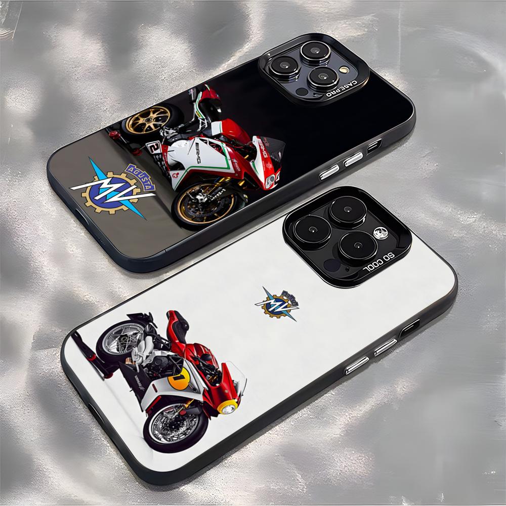 Motorcycle MVAgusta Phone Case For IPhone17 Air 16 15 14 Plus 13 12 11 Pro 7 8 XS Max XR Silver Black Bumper Case