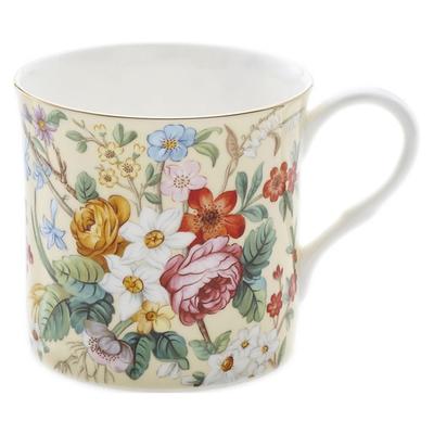 Royal Arden Flower White Bone China Mug, Microwave Safe, 300ml