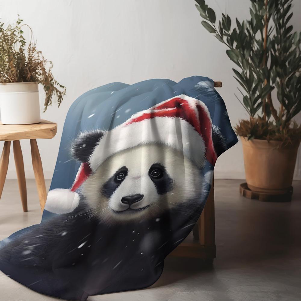 Tuniu Милый Плюшевый Плед с Пандой Мягкий Теплый Плед для Дивана Спальни Подарок 75x90cm