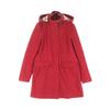 Wool Blend Long Sleeve Zip Coat S Red Hoodie Women Used