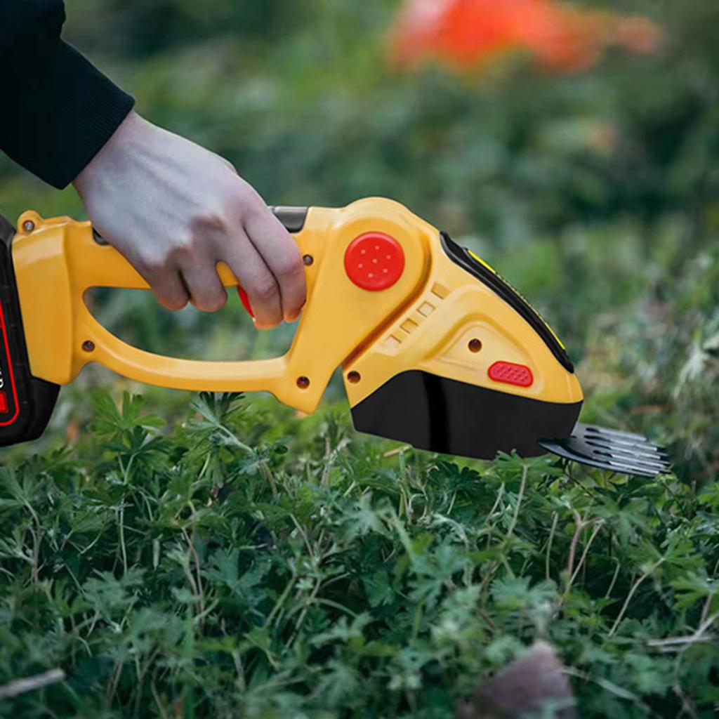 Akku-Heckenschere, Grasschere, elektrischer Akku-Rasentrimmer, Heckenscheren-Schneider für Garten, Strauch, Rasentrimmen