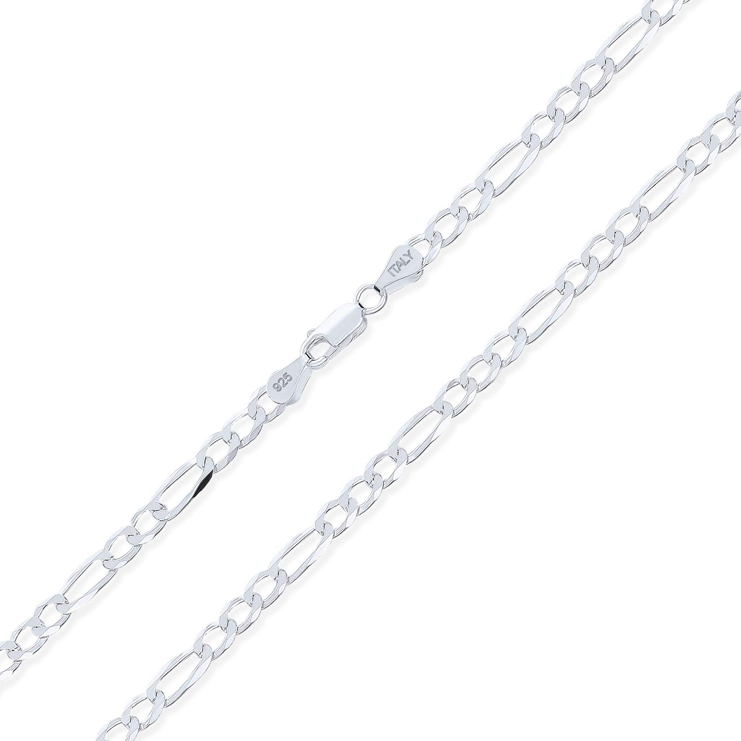 

Large Solid Heavy Sterling Silver Thick Figaro Chain Necklace [Bling Jewelry] Men s .925 5.5mm 24
