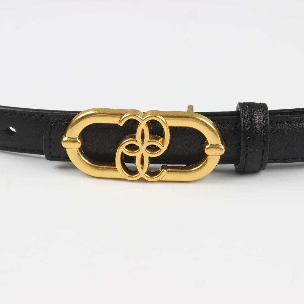 Women'S Leather Thin Belt Decorative Shirt Waist Seal With Dress Suit Waist (2Cm 8 Colors Optional)