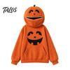 Halloween Pumpkin Hoodie Women Oversized Hoodie, Fall Long Sleeve Hooded Loose Fit Sweatshirt with Pocket, Jack-O-Lantern Holiday Costume Pullover Top