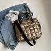 Women Shoulder Bags Ladies Large Capacity Handbag Quilted Padded Tote Bag Nylon Solid Color Satchel Puffer Crossbody Bag