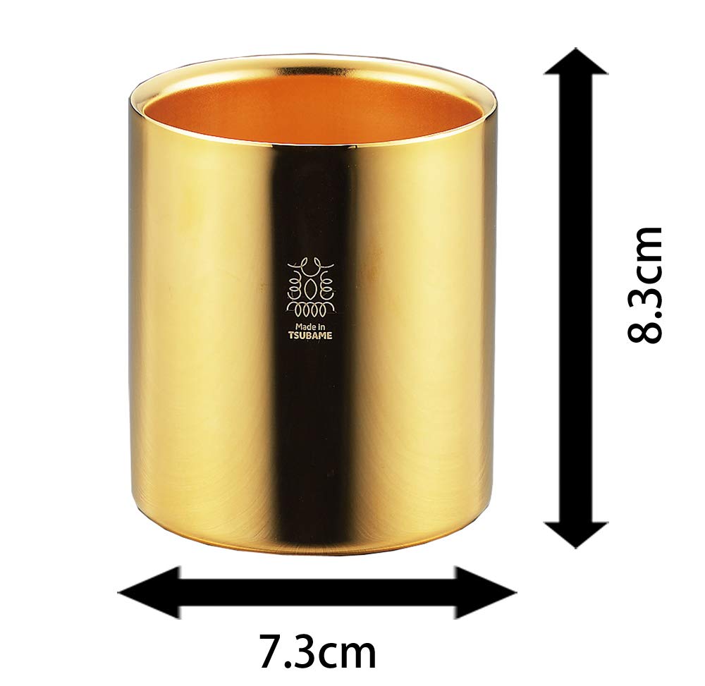 Tamahashi Tumbler Gold Gold 250ml Stainless Steel W Structure (24K Plated) 18-8 TM-042