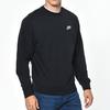 Men's Nike Sportswear Club Crew FT Casual Sports Round Neck Pullover Long Sleeves Black BV2666-010