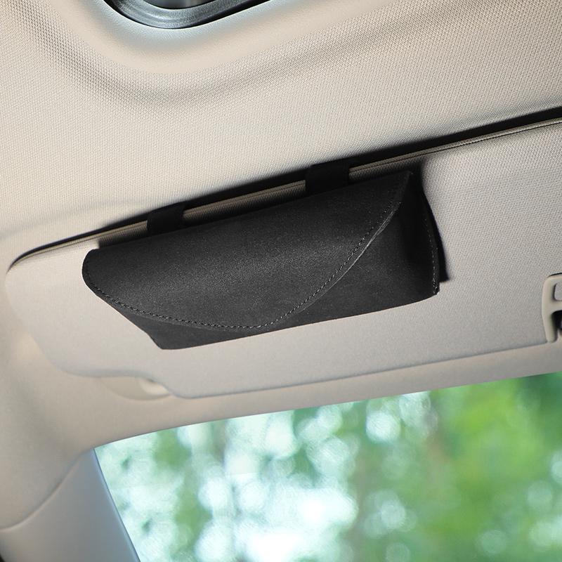Car Sunglasses Holder universal suede Multi-function Glasses Clip Bill Clip auto accessories glasses case
